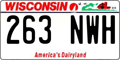 WI license plate 263NWH
