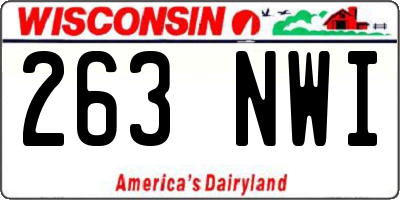 WI license plate 263NWI