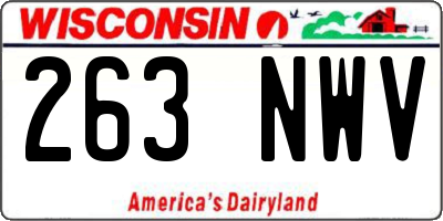 WI license plate 263NWV