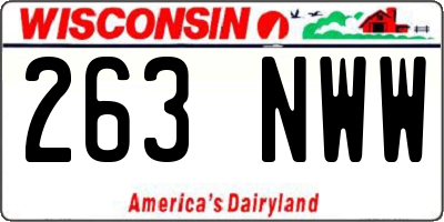 WI license plate 263NWW