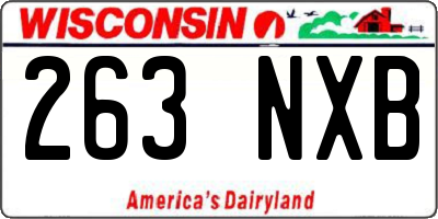 WI license plate 263NXB