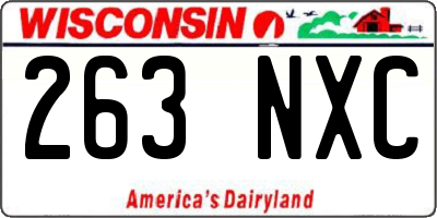 WI license plate 263NXC