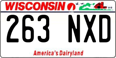 WI license plate 263NXD