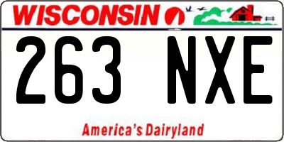 WI license plate 263NXE