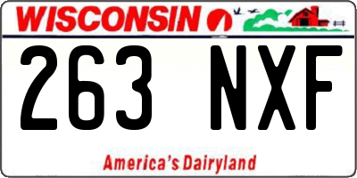 WI license plate 263NXF