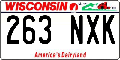 WI license plate 263NXK