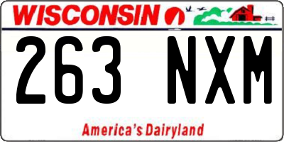 WI license plate 263NXM
