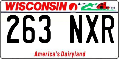 WI license plate 263NXR