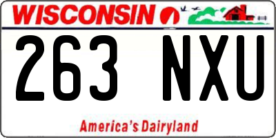 WI license plate 263NXU