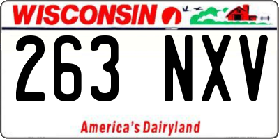 WI license plate 263NXV