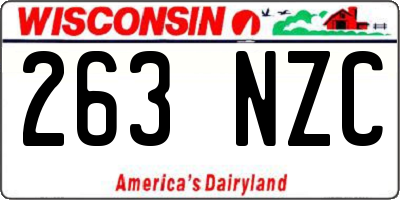 WI license plate 263NZC