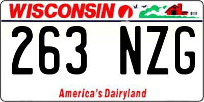 WI license plate 263NZG