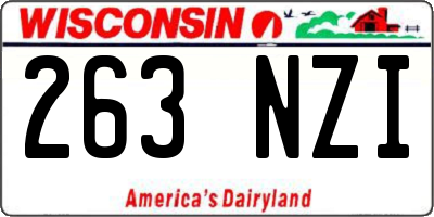 WI license plate 263NZI