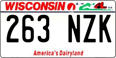 WI license plate 263NZK