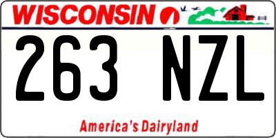 WI license plate 263NZL