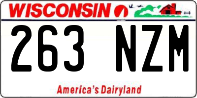 WI license plate 263NZM