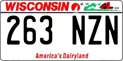 WI license plate 263NZN