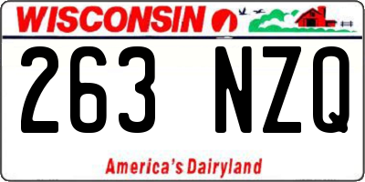 WI license plate 263NZQ