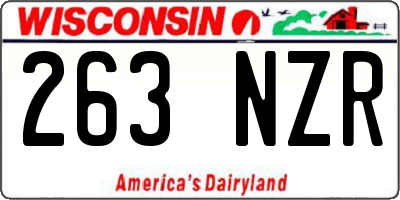 WI license plate 263NZR
