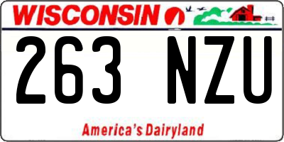 WI license plate 263NZU