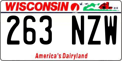 WI license plate 263NZW
