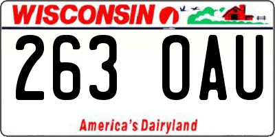 WI license plate 263OAU