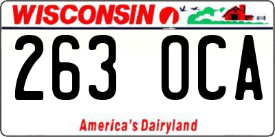WI license plate 263OCA