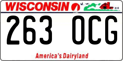 WI license plate 263OCG