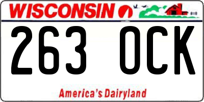 WI license plate 263OCK