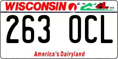 WI license plate 263OCL