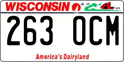 WI license plate 263OCM