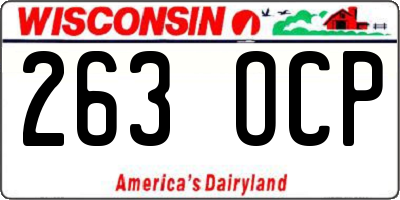 WI license plate 263OCP