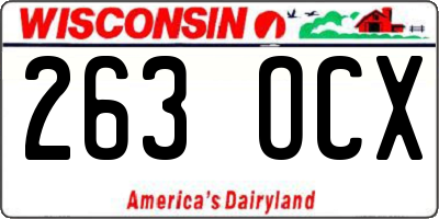 WI license plate 263OCX