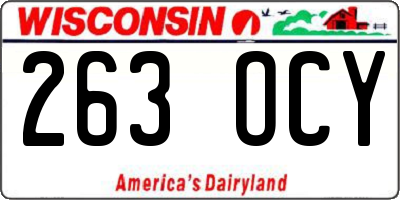 WI license plate 263OCY