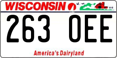 WI license plate 263OEE