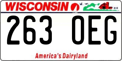 WI license plate 263OEG