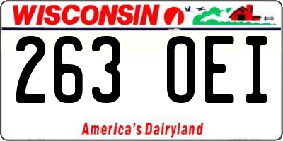 WI license plate 263OEI