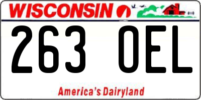 WI license plate 263OEL