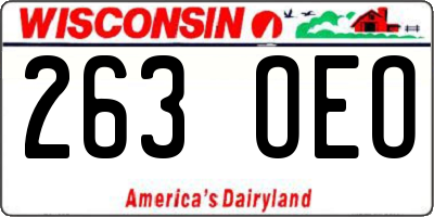 WI license plate 263OEO