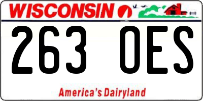 WI license plate 263OES