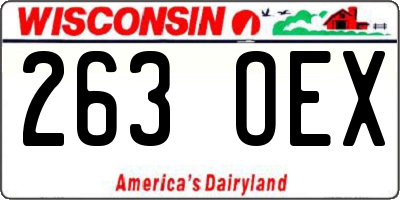 WI license plate 263OEX