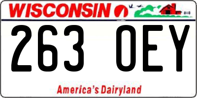 WI license plate 263OEY