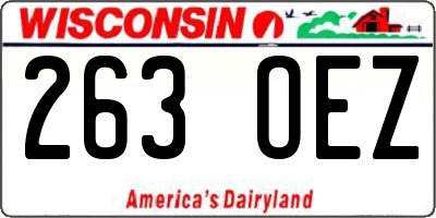 WI license plate 263OEZ