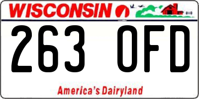 WI license plate 263OFD