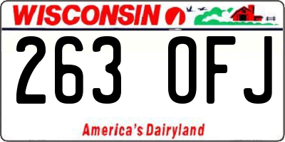 WI license plate 263OFJ