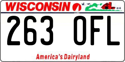 WI license plate 263OFL