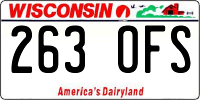 WI license plate 263OFS