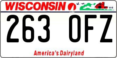 WI license plate 263OFZ