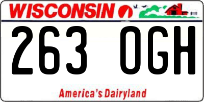 WI license plate 263OGH