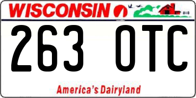 WI license plate 263OTC
